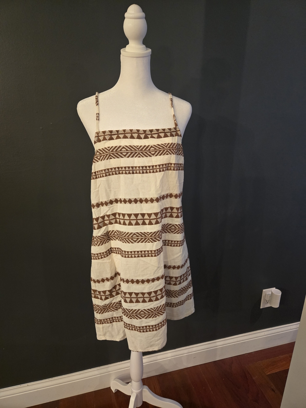 Aerie Open Back Jacquard Boho Chic Festivam Dress